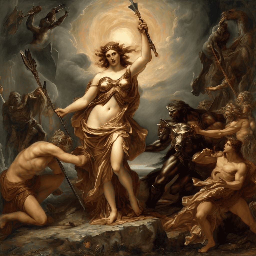 Cassandra Begging Minerva for Vengeance on Ajax – Jérôme-Martin Langlois