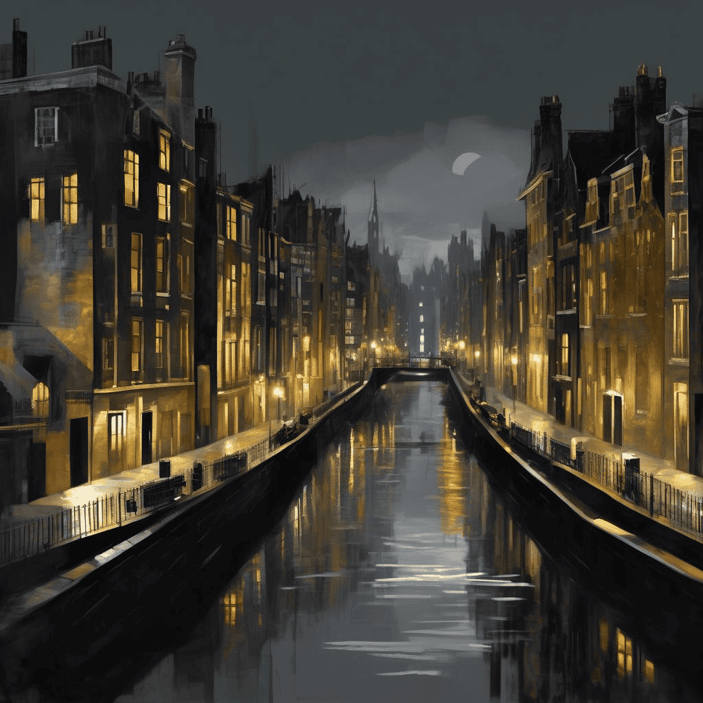 Nocturne Grey and Gold – Canal