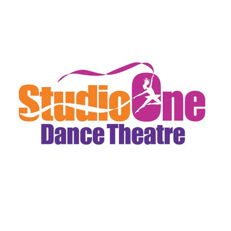 Studio One Dance Theatre logo featuring girl dancing with ribbons.