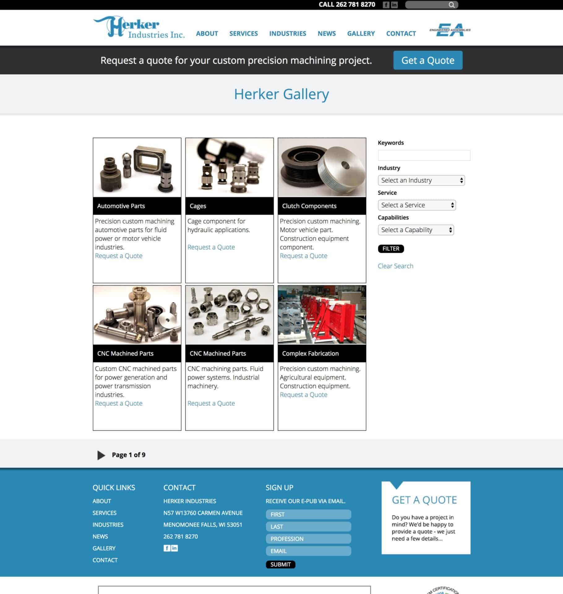 Product gallery.