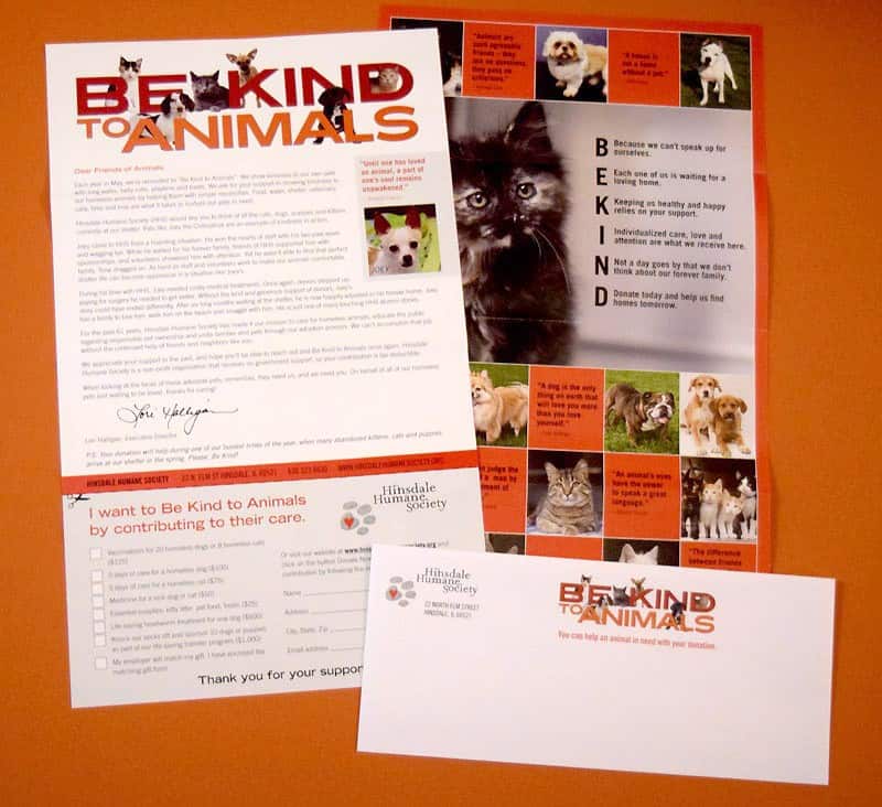 Hinsdale Humane Society - direct marketing packet