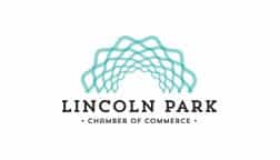 Lincoln Park Chamber of Commerce brand mark, inspired by the Bentwood Pavilion structure.