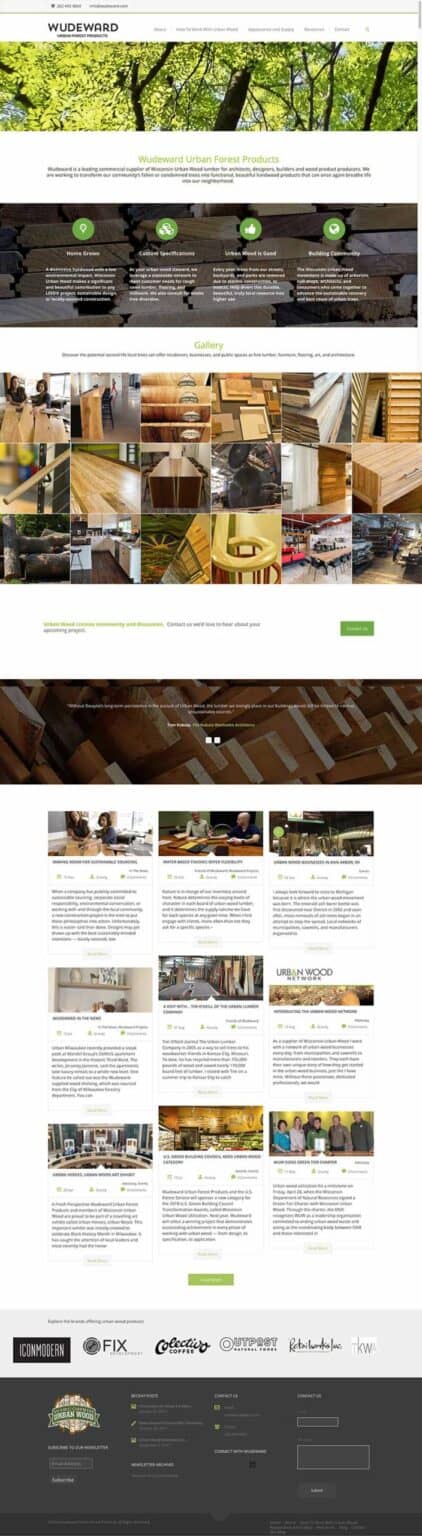 Branded and integrated home page design.