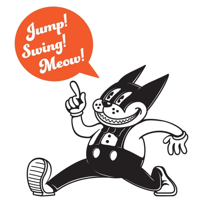 Logo featuring the Hungry Williams mascot, Reginald the Cat saying "Jump! Swing! Meow!"