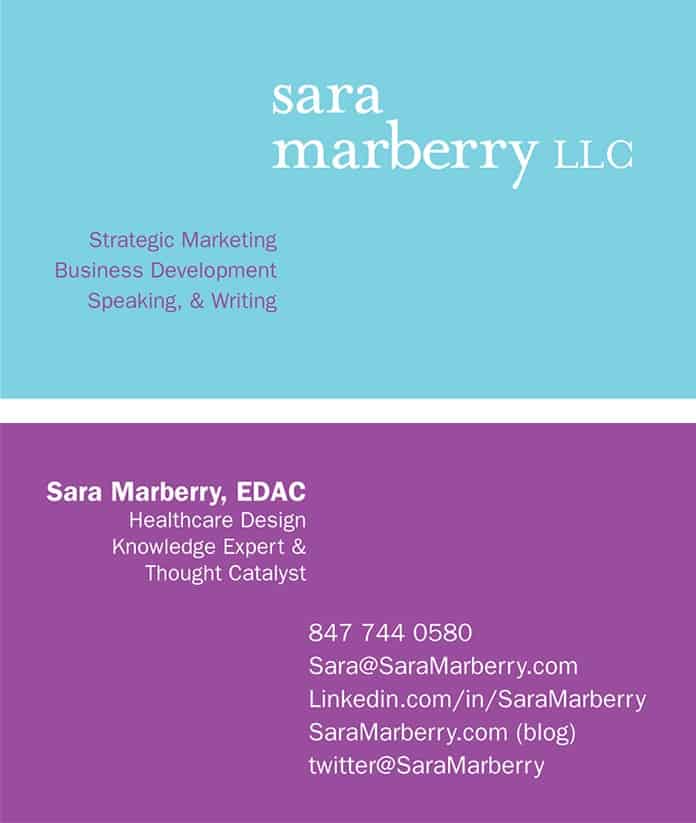 Double sided business card.