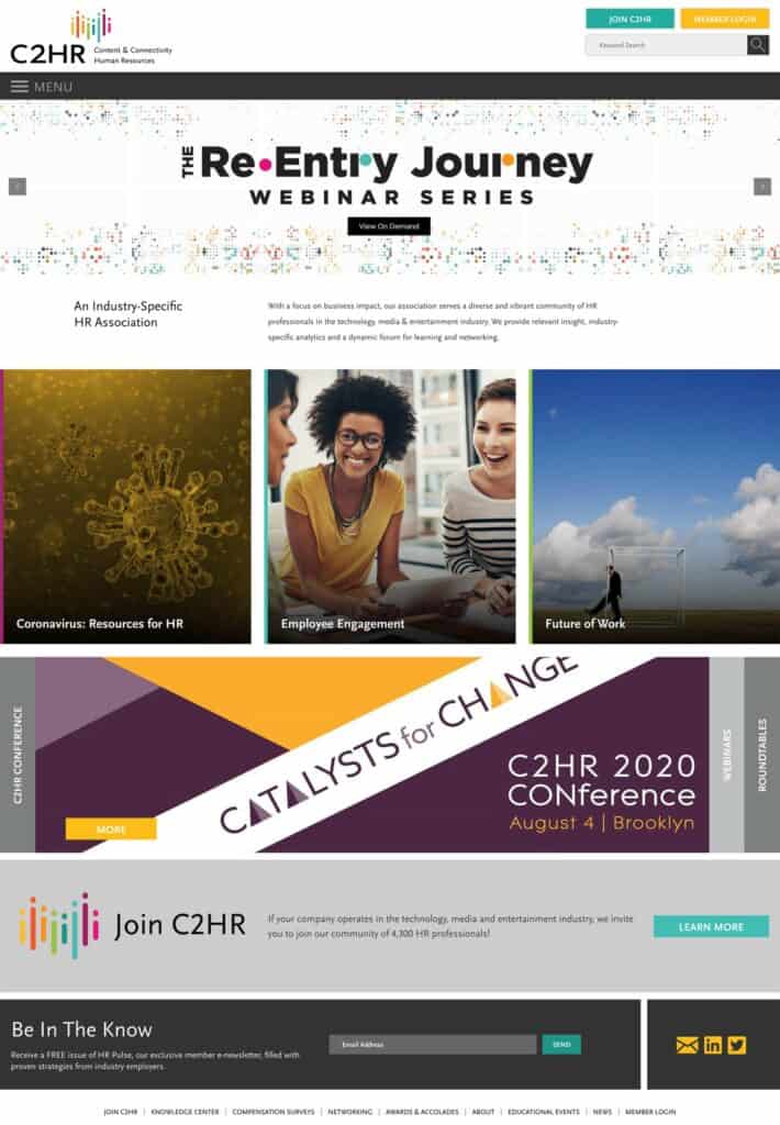Home page layout.