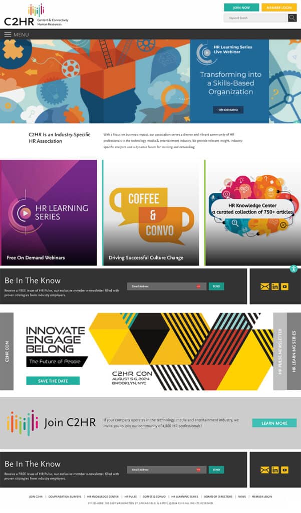 C2HR membership association home page.