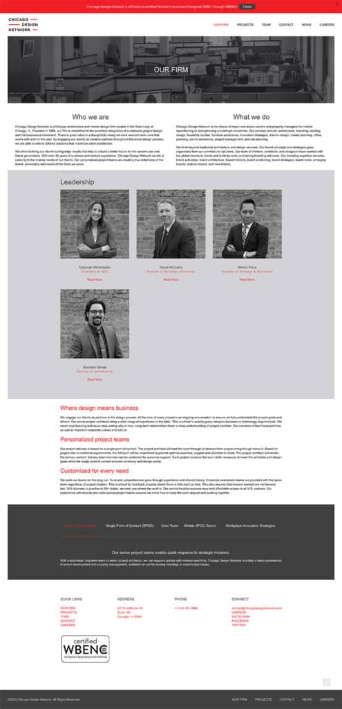 About the firm page.