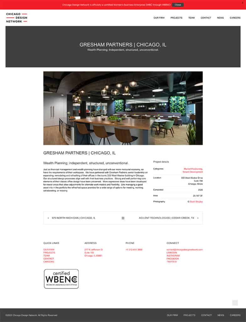 Sample project post design.