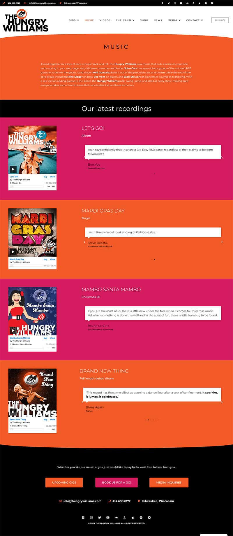 Music page.