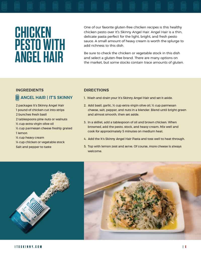 Chicken Pesto with Angel Hair recipe.