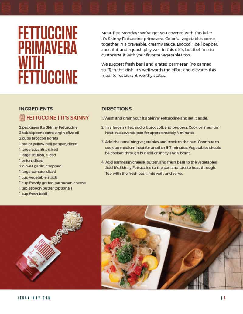 Fettuccini Primavera recipe.