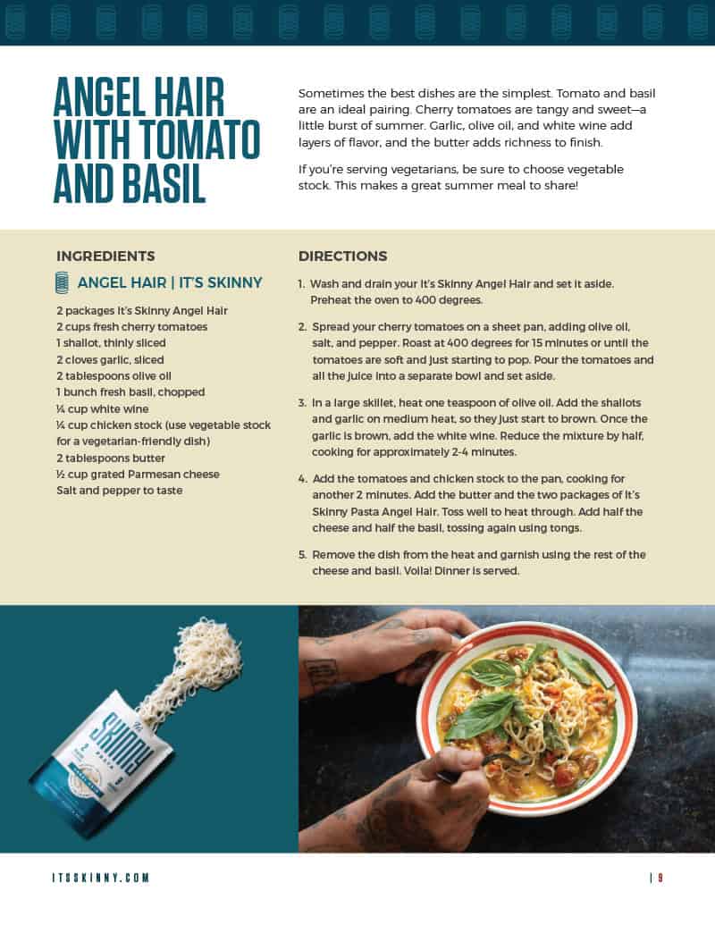 Angel Hair with Tomato and Basil recipe.