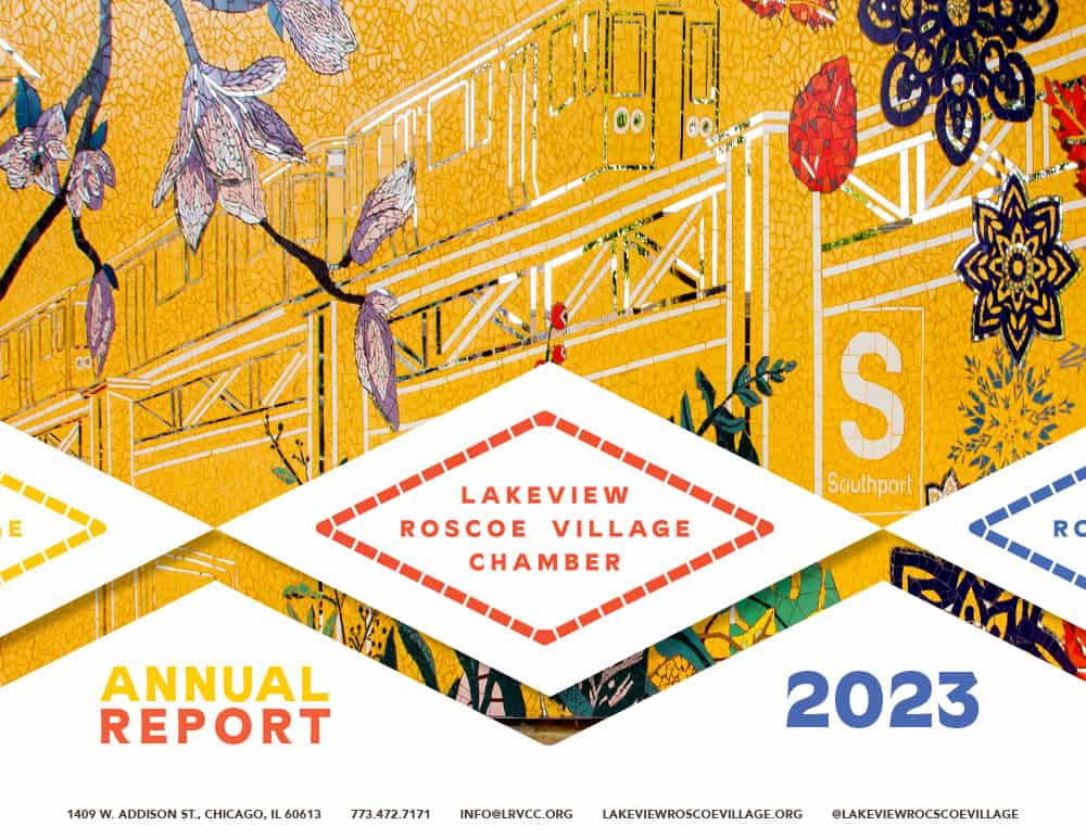 Lakeview Roscoe Village Chamber Annual Report, front cover.