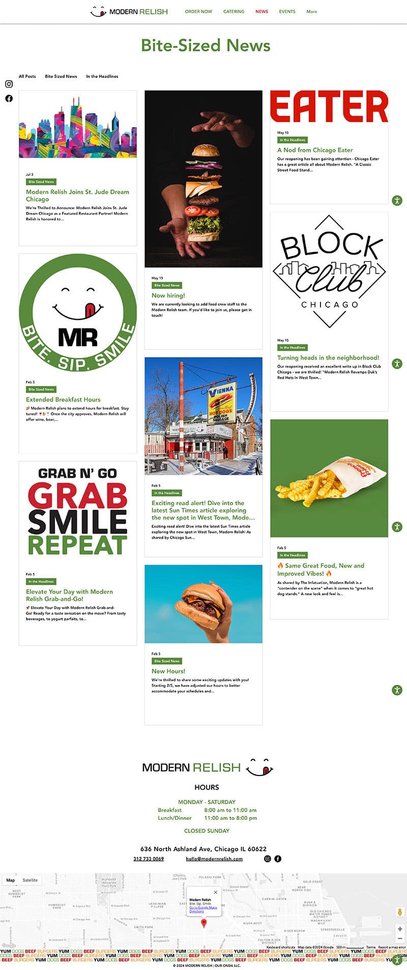 Events and announcements page.