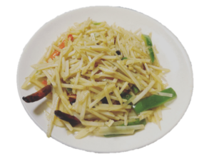 爆炒土豆絲 (Shredded Potatoes w. Peppers)