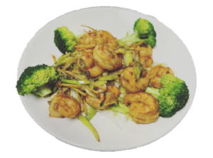 S12. Jumbo Shrimp with Ginger and Scallion