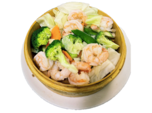 Steamed Shrimp with Mixed Vegetables