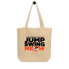 "Jump Swing Meow!" Double Sided Eco Tote Bag in Natural