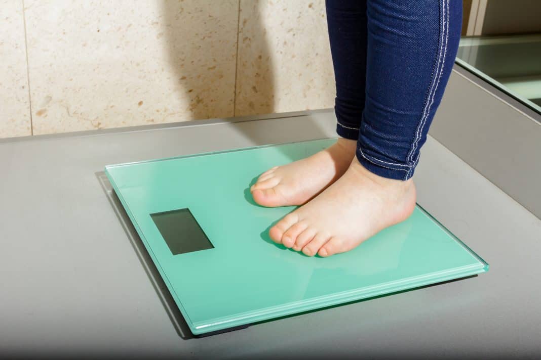 Person on scale