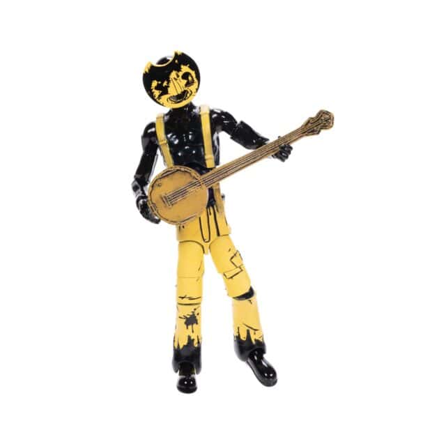 "5-inch Jakks Pacific action figure of Sammy Lawrence with Banjo from Bendy and the Ink Machine game."
