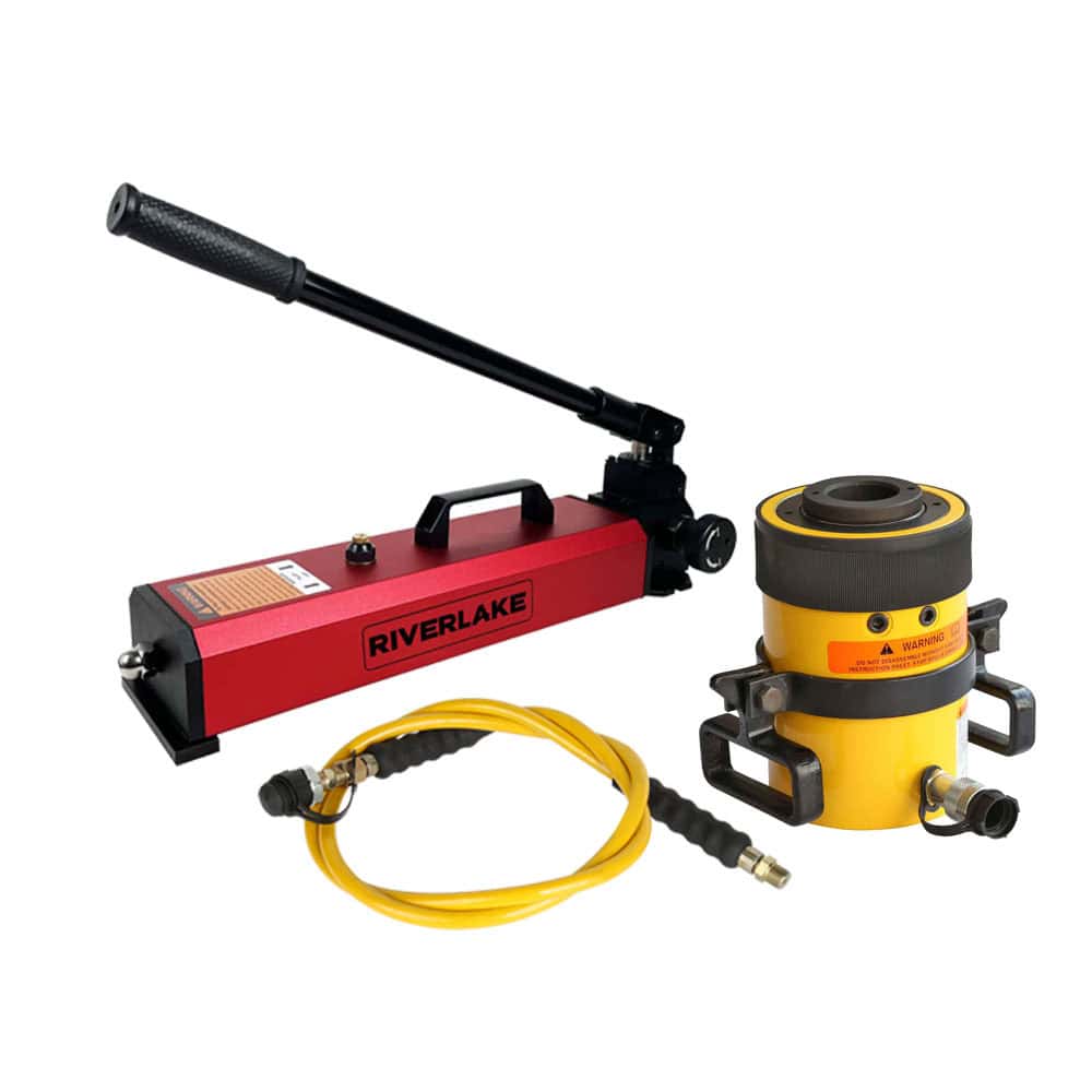 Hollow Hydraulic Cylinder And Hand Pump Set