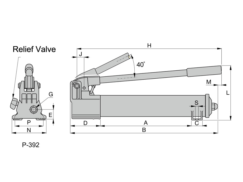 P-392, Two Speed, Single Acting Hand Pump 11 P 392 1