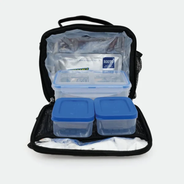 ROOTS - DELUXE INSULATED LUNCH BOX BAG 5 PIECE SET - Image 4