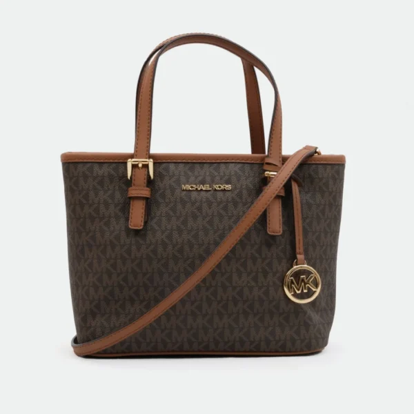 MICHAEL KORS JET SET TRAVEL EXTRA-SMALL LOGO TOP-ZIP TOTE BAG