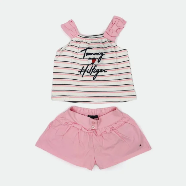 TOMMY HILFIGER STRIPED SLEEVELESS AND SHORTS FOR KIDS GIRLS