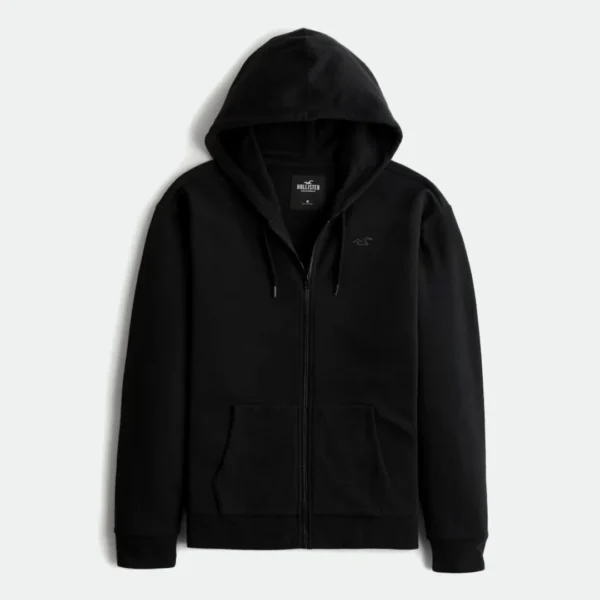 Hollister Men Sweatshirt Hoodie Full Zip Small Logo - Image 3