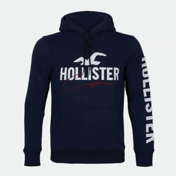 Hollister Men's Hooded Jacket Big Logo Print