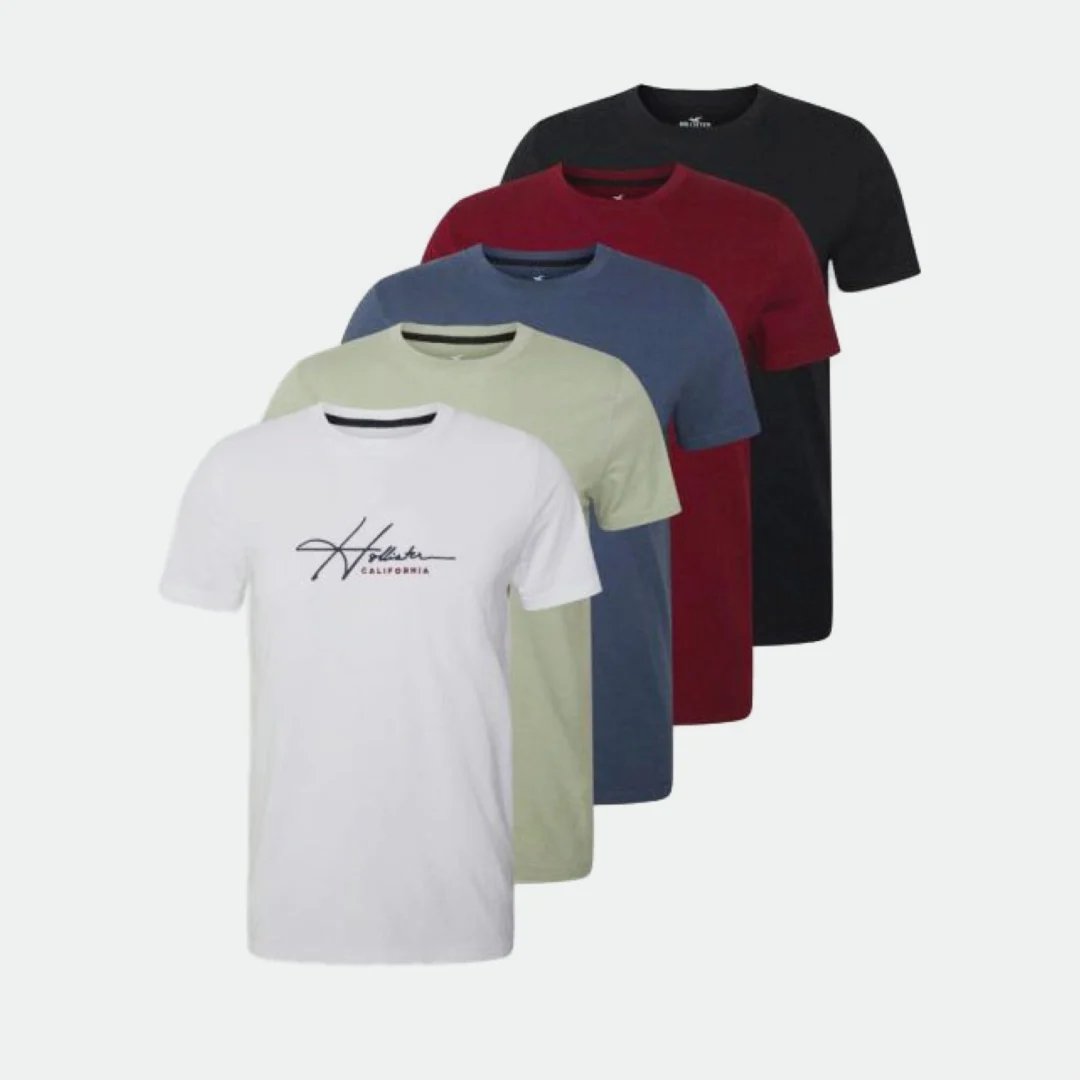 HOLLISTER MEN 5 PACK T SHIRT WOWSOUQ