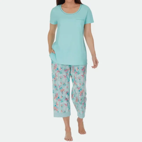CAROLE HOCHMAN WOMEN 4PC PAJAMA SET - RELAXED FIT