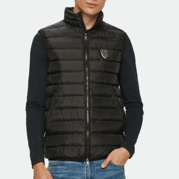 EA7 Emporio Armani Padded Logo Plaque Gilet Jacket