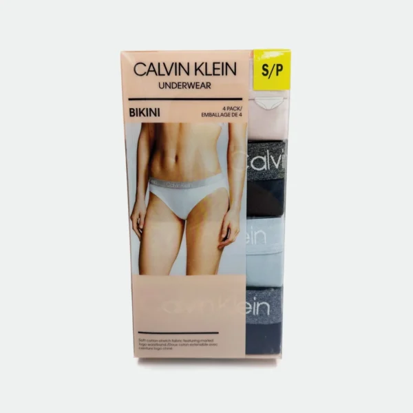 Calvin Klein Womens 4 Pack Marled Logo Bikini