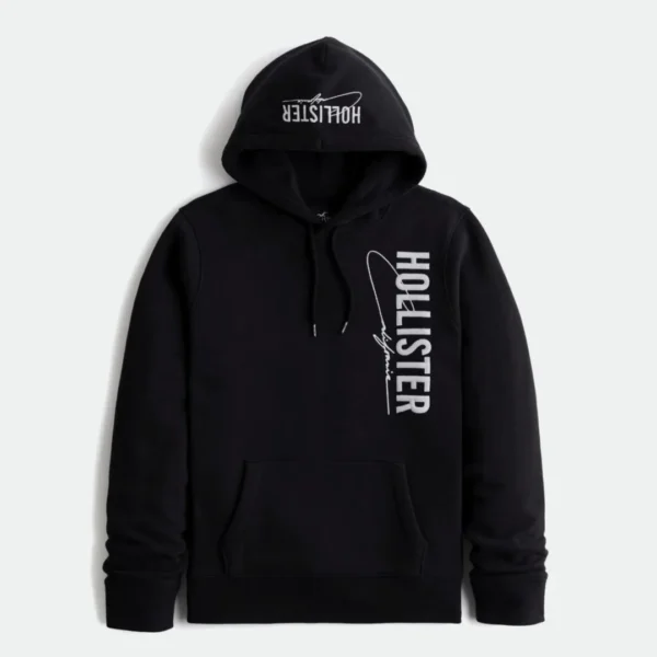 Hollister Men Hoodie Jacket Graphic Print