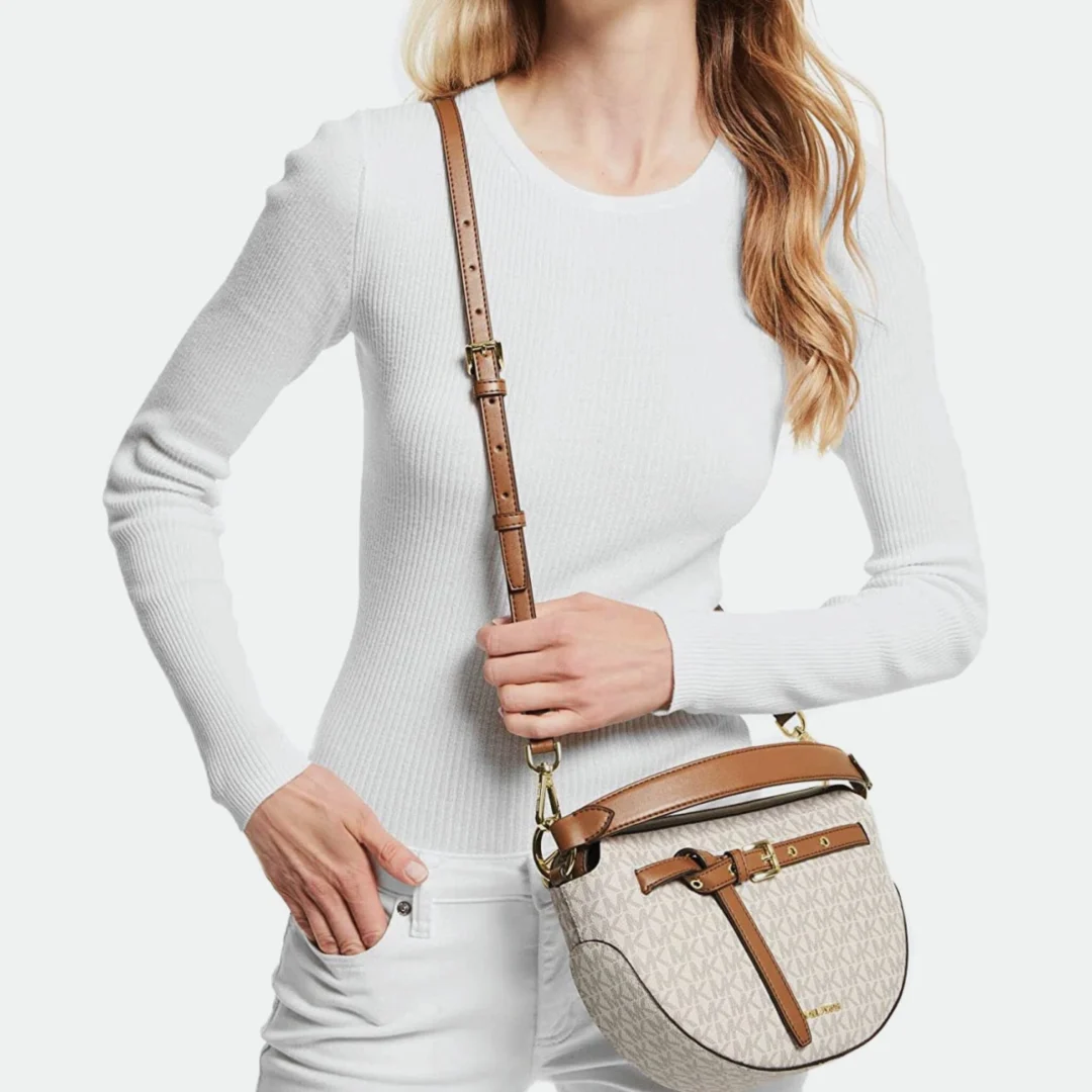 MICHAEL KORS EMILIA MEDIUM HALF MOON SHOULDER BAG WOWSOUQ
