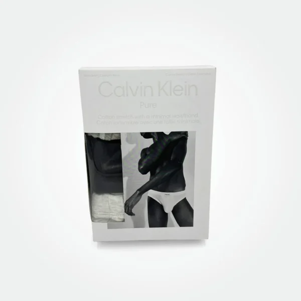 CALVIN KLEIN UNDERWEAR PURE 3 PACKS BIKINI BRIEF - LARGE