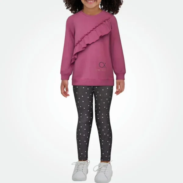 CALVIN KLEIN SWEATSHIRT & LEGGINGS FOR KIDS GIRLS