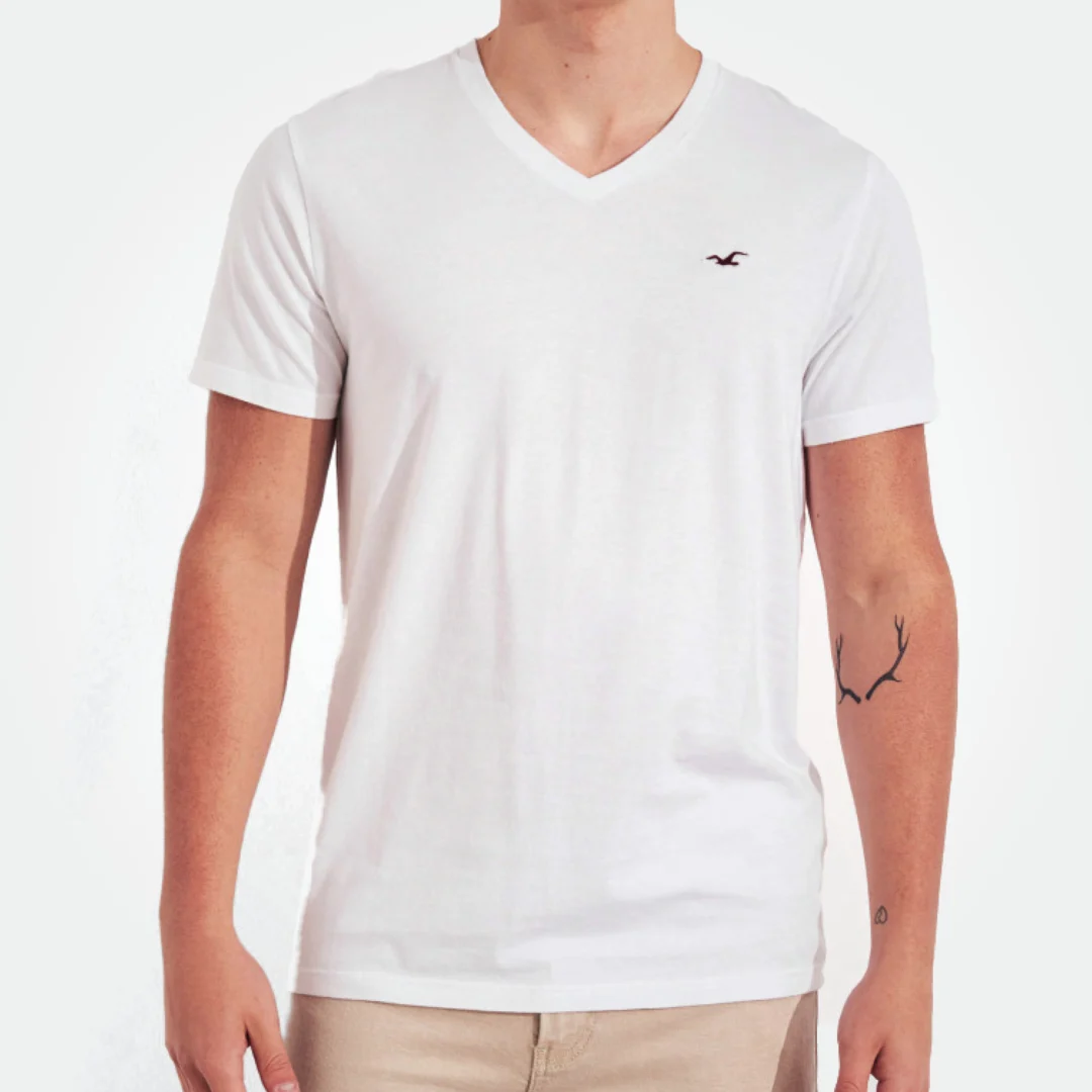 Hollister mens v neck t shirts shop