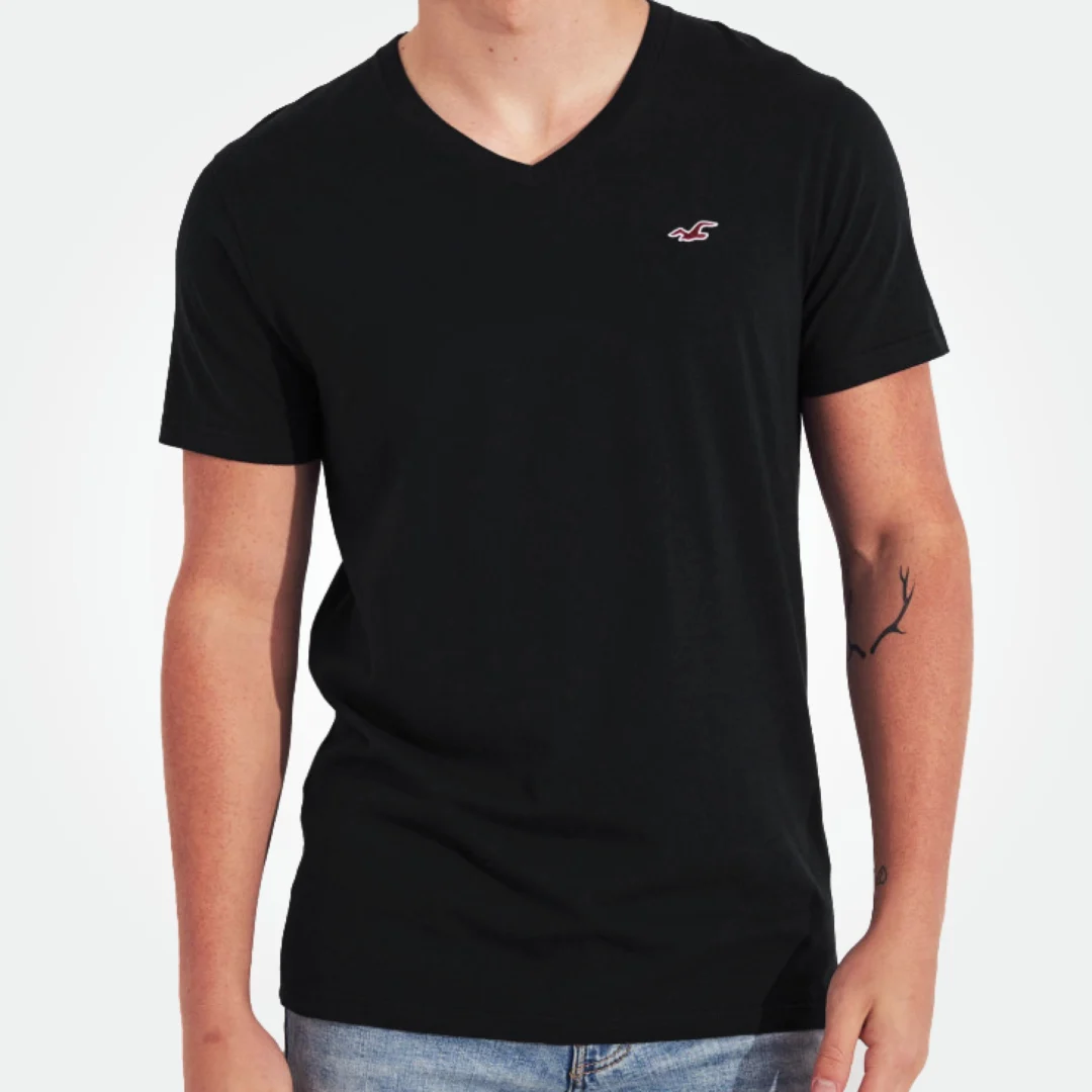 Hollister mens v neck t shirts shop