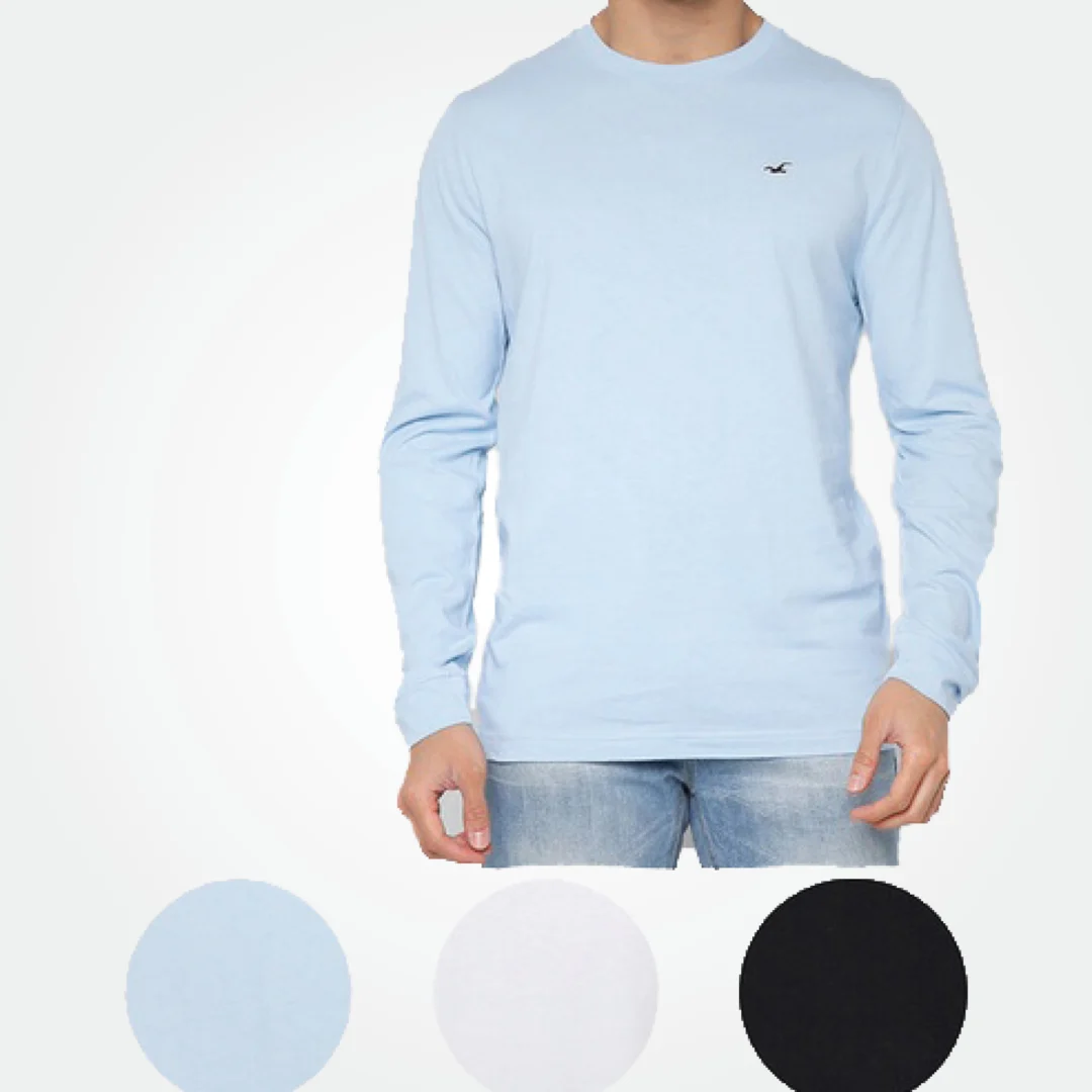 HOLLISTER MEN 3 PACK LONG SLEEVE SWEATSHIRT WOWSOUQ