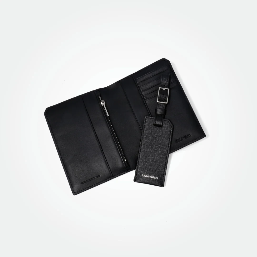 CALVIN KLEIN PASSPORT HOLDER WITH WALLET WOWSOUQ