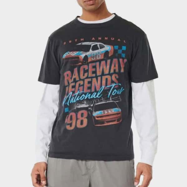 Hollister Men's Raceway logo T-shirts
