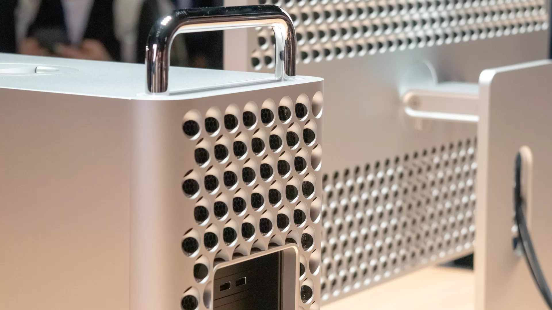 A Picture Of The Mac Pro Workstation Showcasing Its Sleek Design And Powerful Performance.