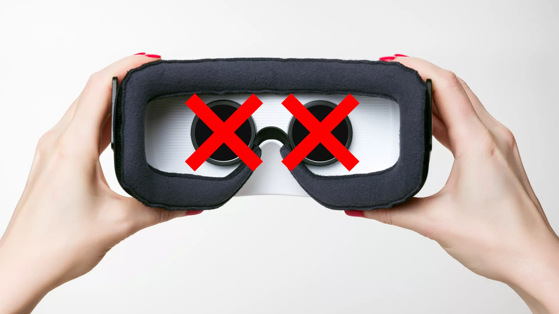 A Person Wearing A Vr Headset With The Apple Logo Displayed In The Virtual Environment.
