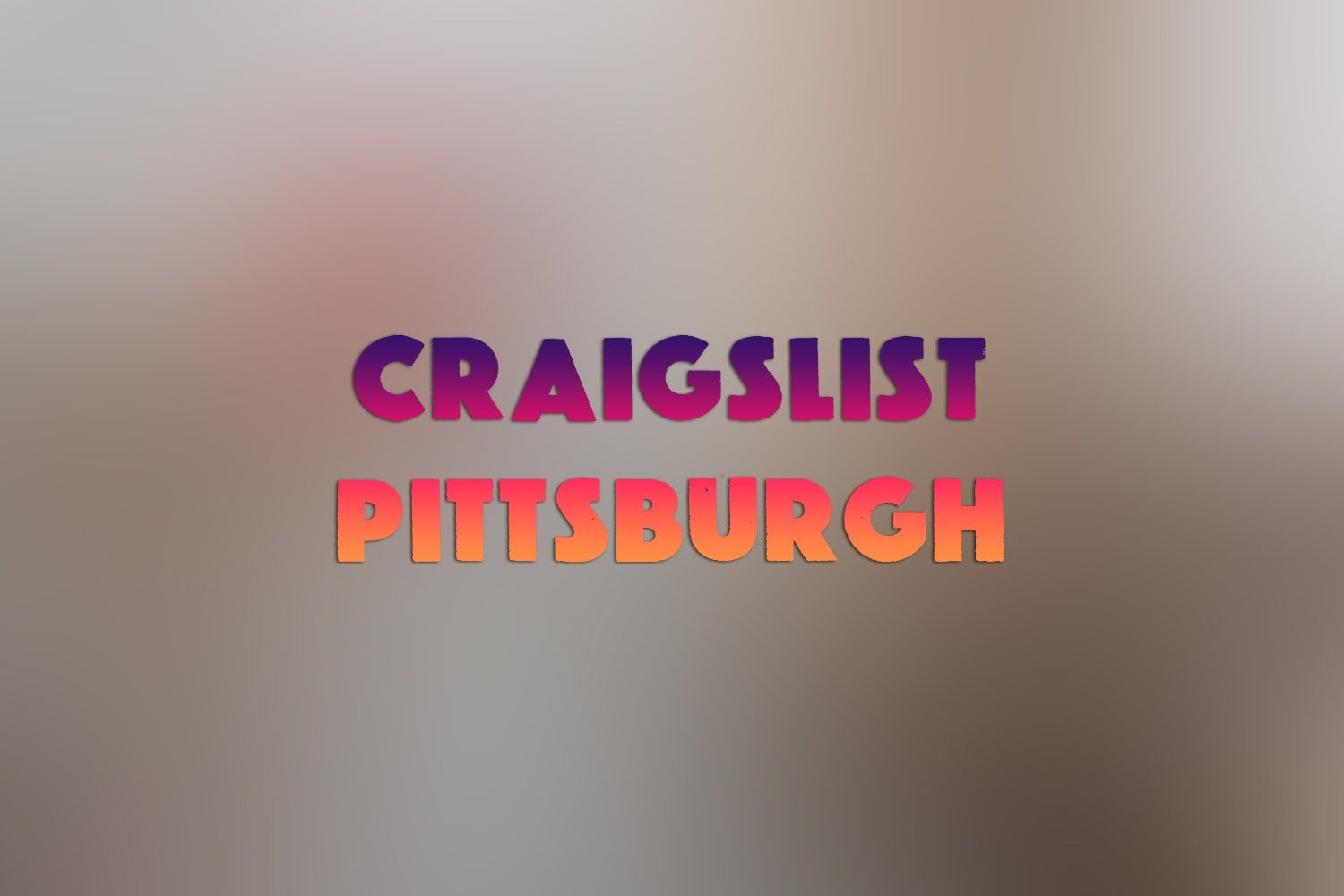 Craigslist Pittsburgh