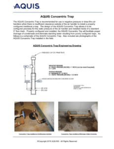 engineering drawing of a Aquis concentric trap