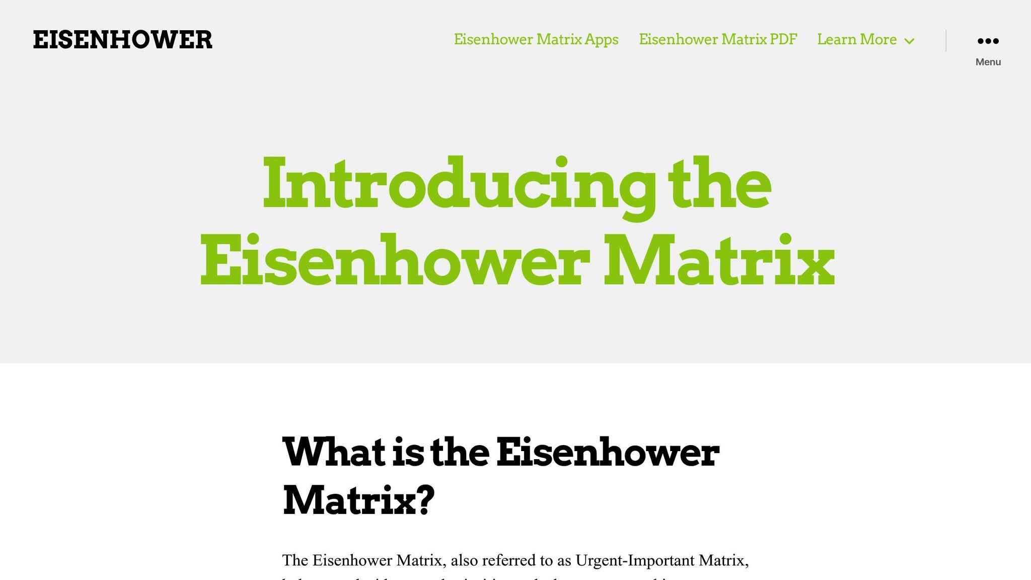 Eisenhower Matrix